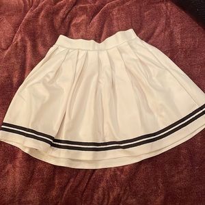 White skirt with black trim